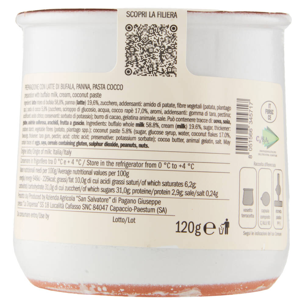 Yogurt di bufala al cocco 150g Cooperativa Agricola Bufaly