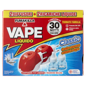 VAPE 2 Elettroemanatori Liquido Classic + 2 Ricariche da 15 ml