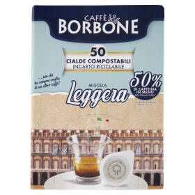 Caffè Borbone Miscela Leggera Cialde Compostabili 50 x 7,2 g