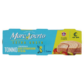 Mare Aperto Tonno Extra Gusto e Solo un Filo di Olio Extravergine di Oliva 3 x 60 g