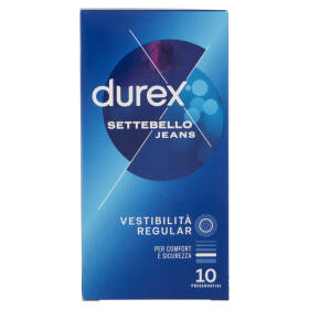 Durex Preservativi Settebello Jeans, 10 Profilattici