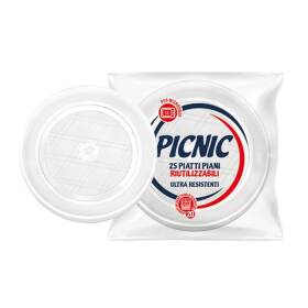 Picnic piatti piani riutilizzabili 25pz
