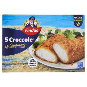 Capitan Findus 5 Croccole con 100% Filetti di Merluzzo - Le originali 540 g