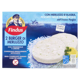 Capitan Findus 2 Burger di Merluzzo con prezzemolo e limone 170 g