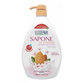 Eloderma sapone in crema igienizzante per mani, viso e corpo latte di mandorla 1 lt