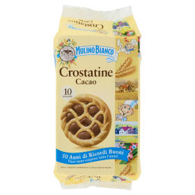 Mulino Bianco Crostatine Cacao Merenda Senza Additivi Conservanti 10 pezzi 400 g
