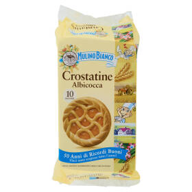 Mulino Bianco Crostatine Albicocca Merenda con 100% Albicocche Italiane 10 pezzi 400g