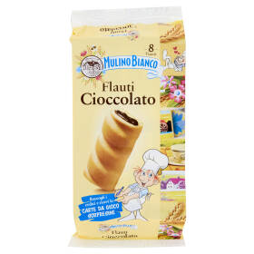 Mulino Bianco Flauti Cioccolato Merenda senza Additivi Conservanti 8 pezzi 280g