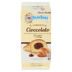 Mulino Bianco Cornetti al Cioccolato Merenda senza Additivi Conservanti 6 pezzi 300g