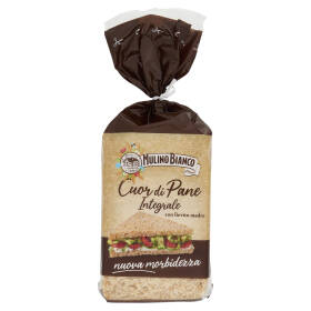 Mulino Bianco Cuor di Pane Pane Integrale Ideale per Tramezzino Nuova Morbidezza 325g