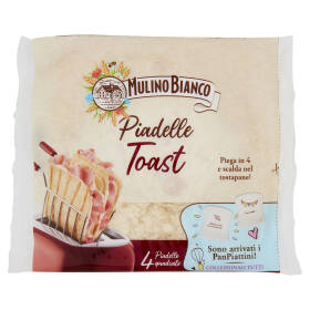 Mulino Bianco Piadina Piadelle Toast Ideale per Piadina e Toast 4pz 240g