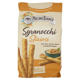 Mulino Bianco Sgranocchi Sfiziosi Grissini con Riso, Avena, Mais e Semi di Sesamo 210g