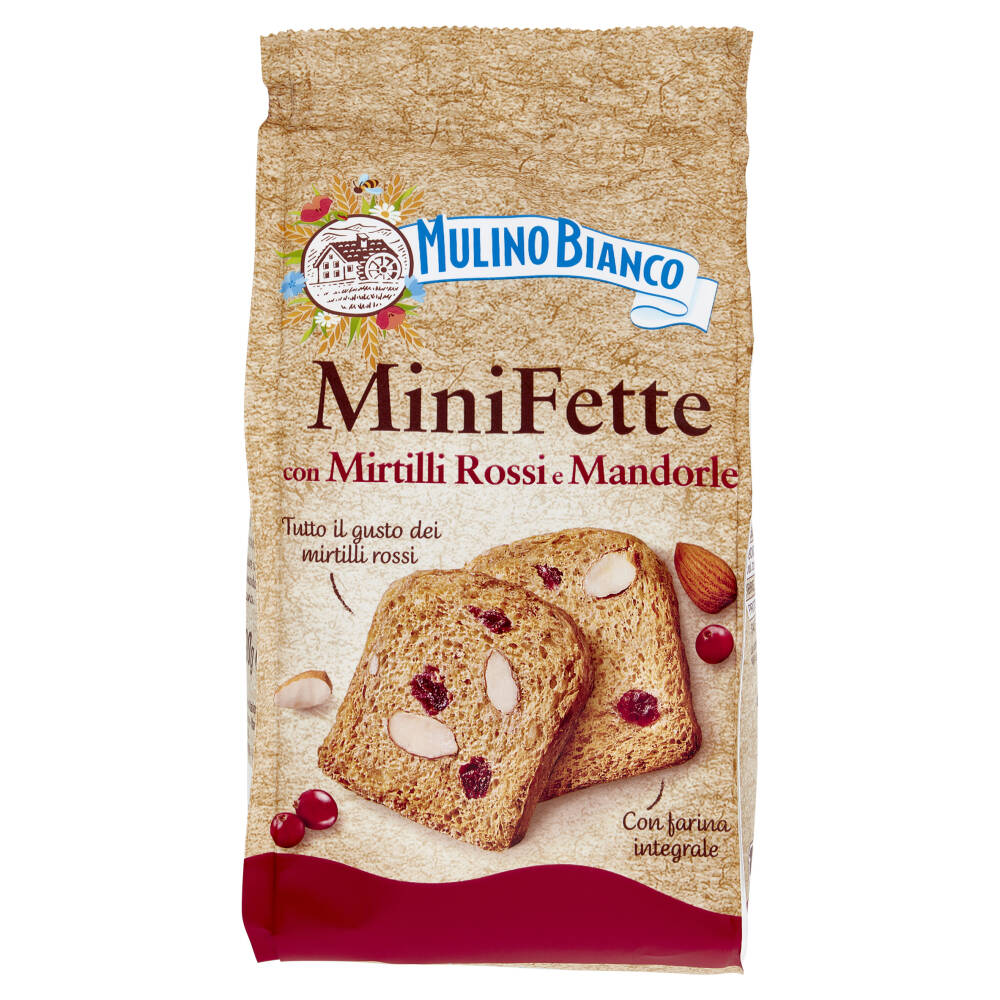Mulino Bianco Mini Fette Biscottate con Mirtilli Rossi e Mandorle 90g