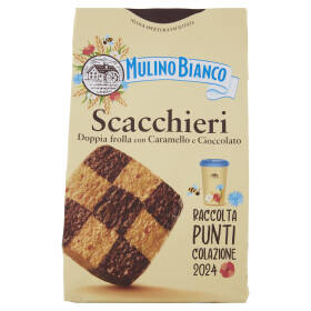 Mulino Bianco Biscotti Scacchieri Frolla con Caramello e Cioccolato 300g