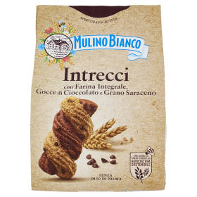 Mulino Bianco Intrecci Biscotti Integrali con Frolla al Cacao e Gocce Cioccolato 300g