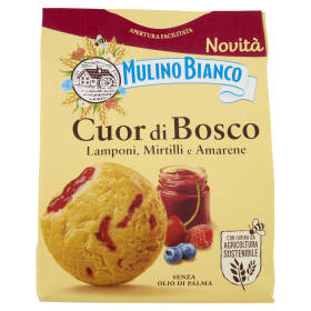 Mulino Bianco Cuor di Bosco con Farcitura ai Lamponi, Mirtilli ed Amarene 300 g