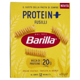 Barilla Protein+ Fusilli, Pasta Ricca di Proteine di Origine Vegetale, 400 g