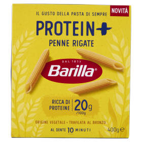 Barilla Protein+ Penne Rigate, Pasta Ricca di Proteine di Origine Vegetale, 400 g