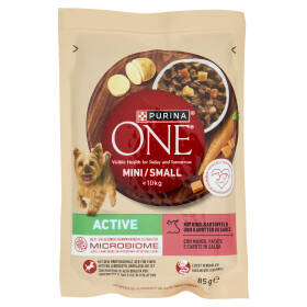 PURINA ONE Mini/Small Active con Manzo, Patate e Carote in Salsa 85 g