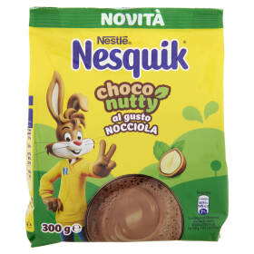 NESQUIK Choconutty gusto Nocciola Preparato per Bevanda con Cacao Solubile Sacchetto 300g