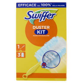 Swiffer Duster Kit Cattura Polvere (1 Manico + 3 Piumini per spolverare)