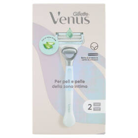 Gillette Venus per peli e pelle della zona intima Rasoio Donna, 1 Manico + 2 Lamette