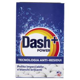 Dash Power Detersivo Lavatrice in Polvere, Tecnologia Anti-Residui, 42 Lavaggi 2100 g