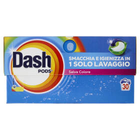 Dash Pods Detersivo Lavatrice In Capsule, Salva Colore, 30 Lavaggi 519 g