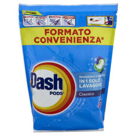 Dash Pods Detersivo Lavatrice In Capsule, Classico, 50 Lavaggi 905 g