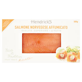 Hendrick's Salmone Norvegese Affumicato Qualità Superiore a Fette 300 g