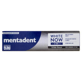 Mentadent White Now 3 in1 White Boost con Carbone Attivo 75 ml