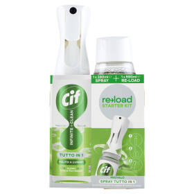 Cif Infinite + Clean Tutto in 1 Clean Lime & Fiori Bianchi 280 ml + Re-Load 590 ml