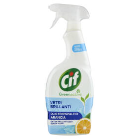 Cif Greenactive Vetri Brillanti Olio Essenziale di Arancia 650 ml