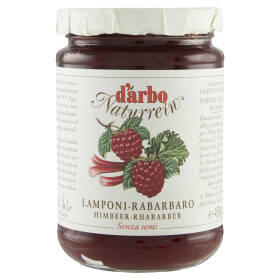 Darbo Confettura Naturrein Lamponi e Rabarbaro senza semi 450 g